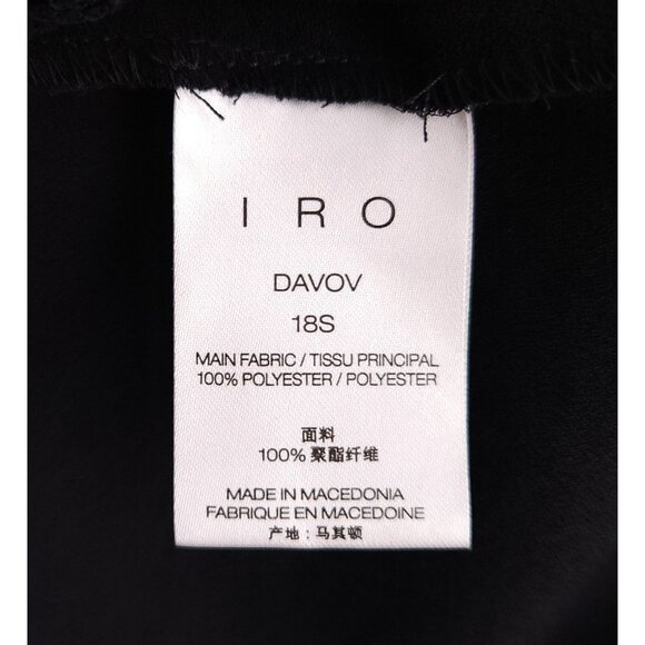 IRO Davov One-Shoulder Envelope Hem Dress Size 38 M Black NWT - Picture 12 of 15